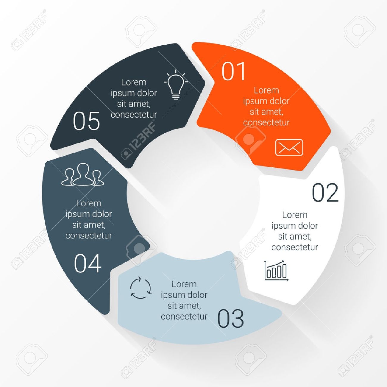 5 Step Cycle Diagram Template