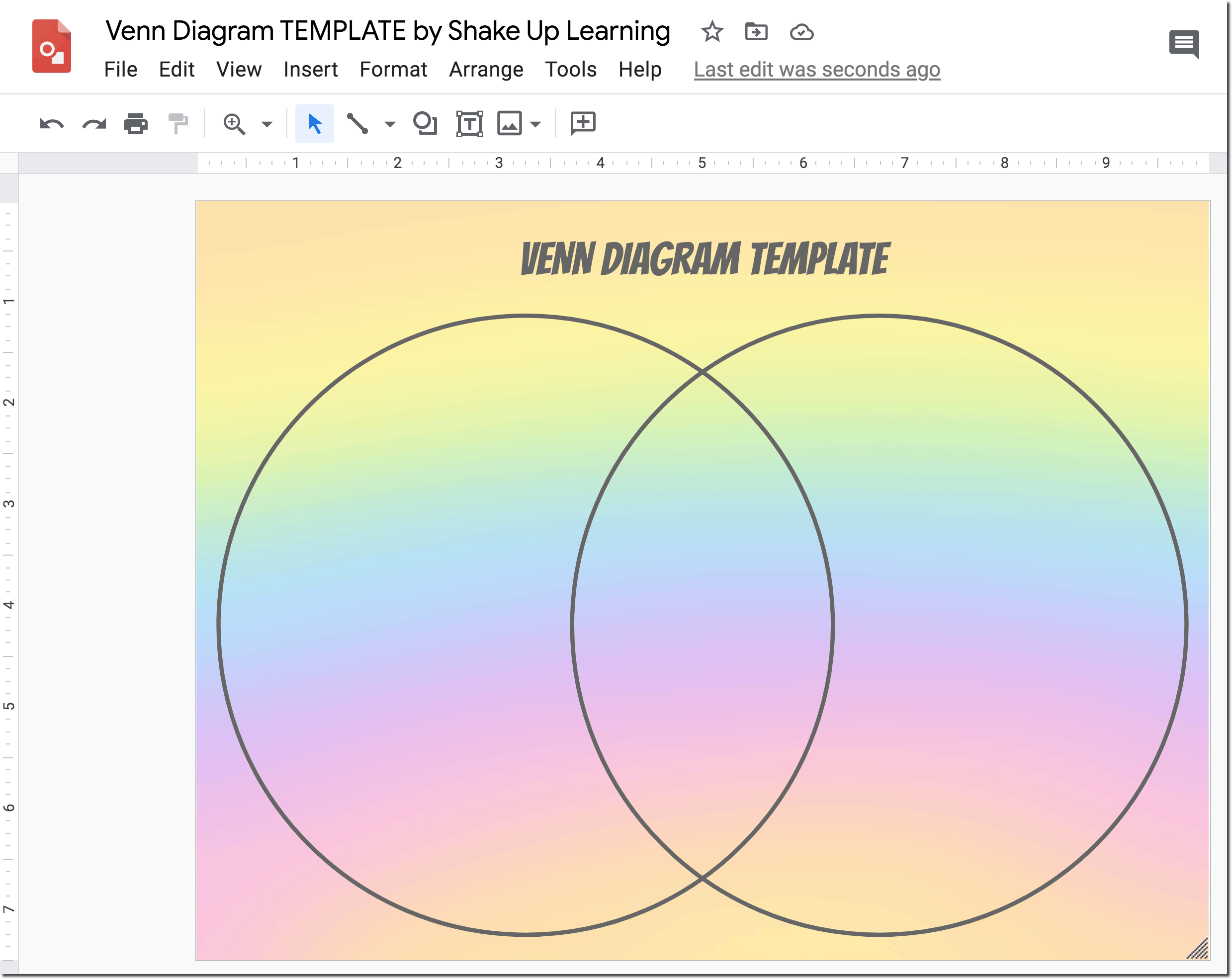 Venn Diagram Template graphic Organizer Shake Up Learning