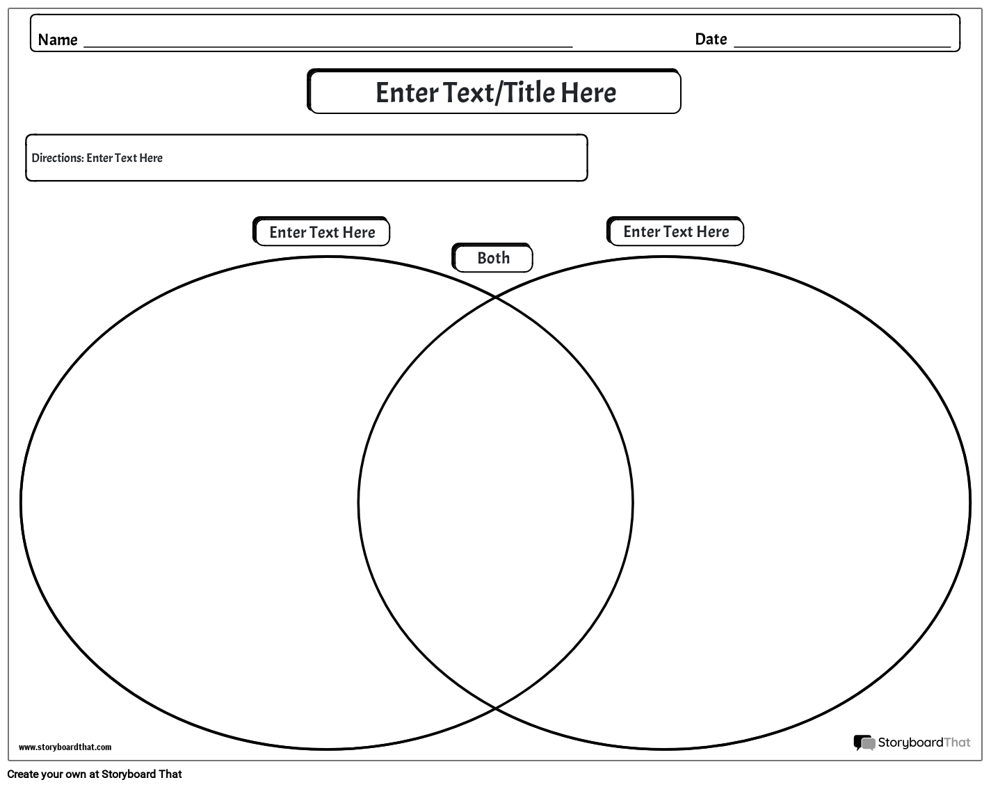 Free Blank Venn Diagram Template