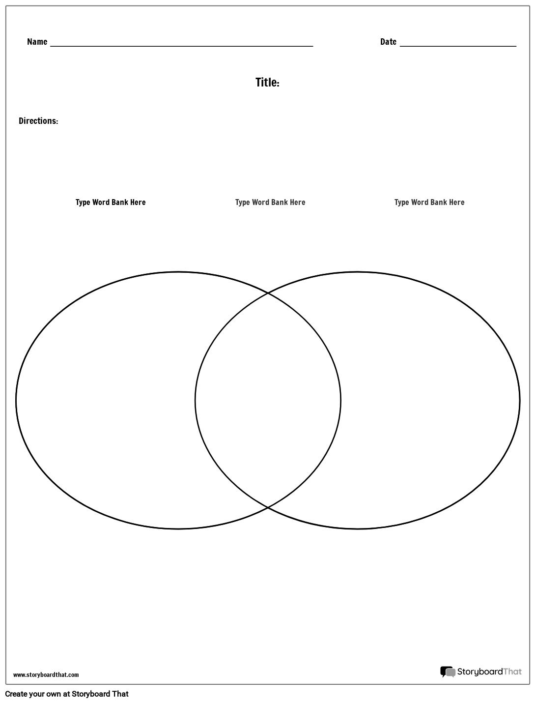 Venn Diagram Worksheets Free U0026 Customizable For Educators