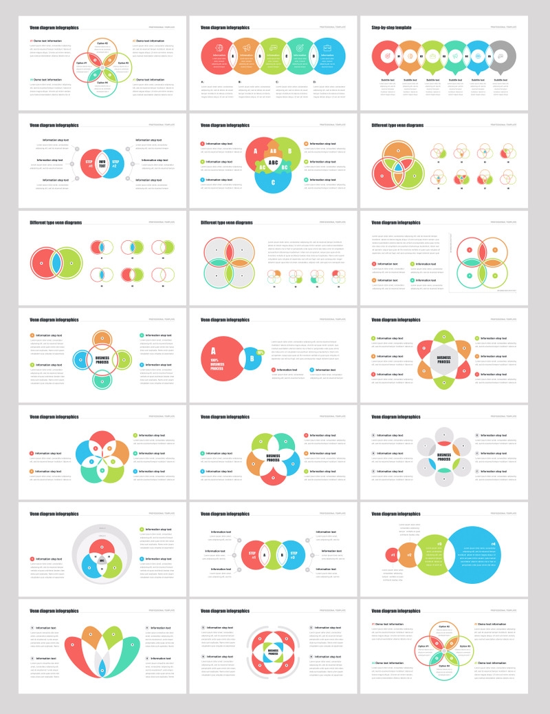 Venn Diagrams Pack Keynote Template TemplateMonster