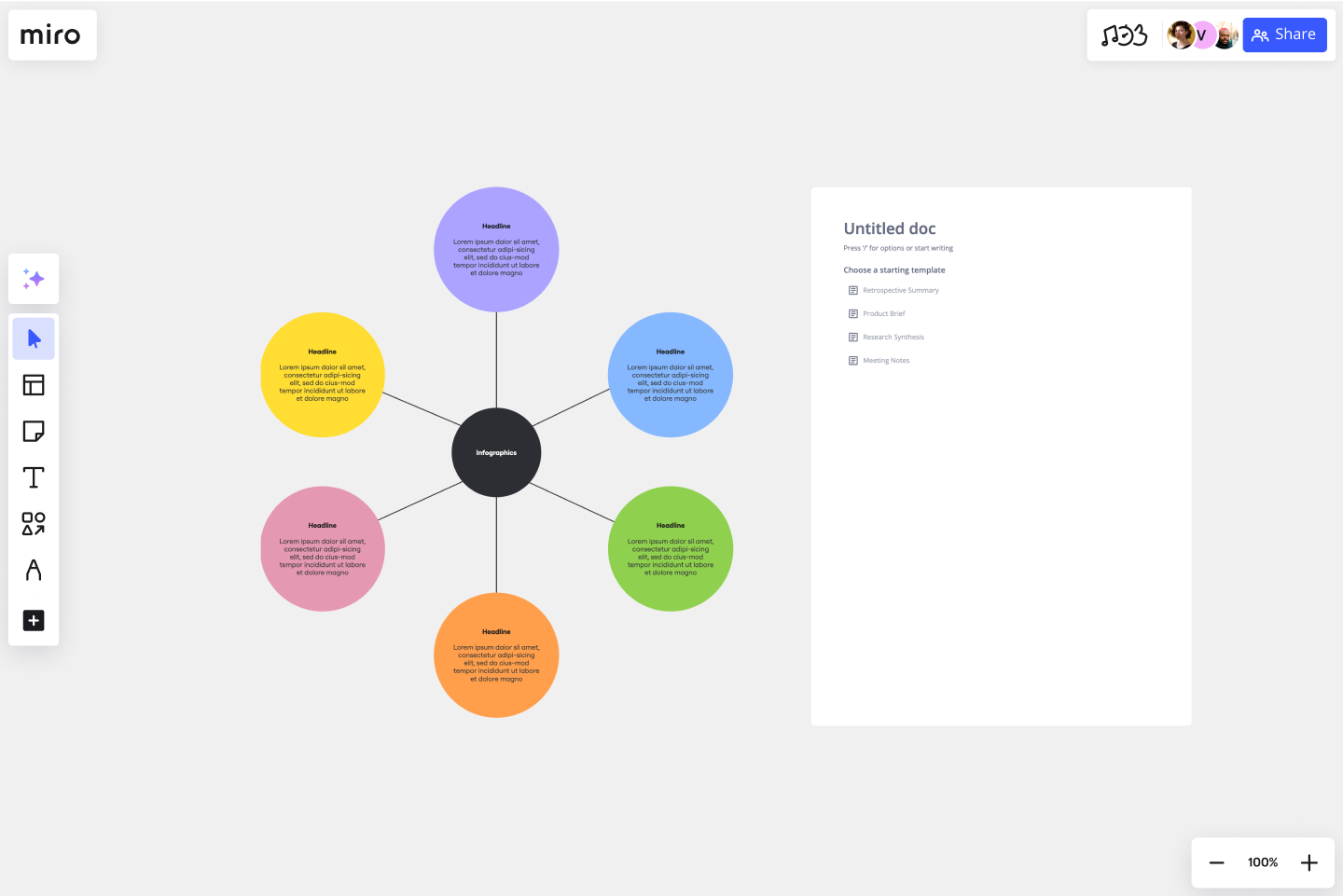 Web Diagram Template Miro