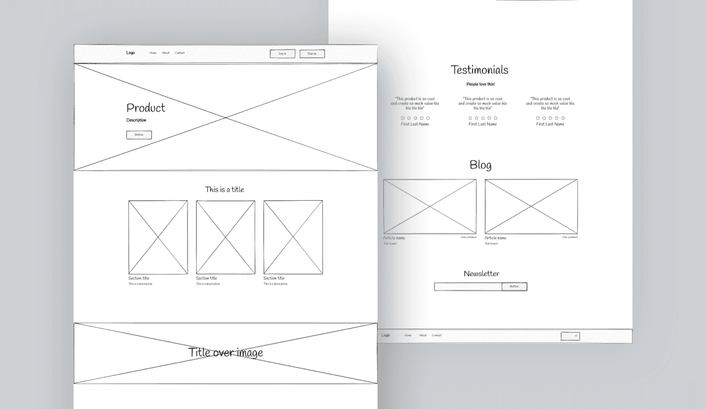 Website Wireframe Website Wireframe Template Uizard